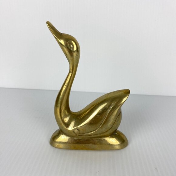 Brass Duck Ornament 3.5 X 5.5 inches Paperweight Decor - Picture 8 of 8